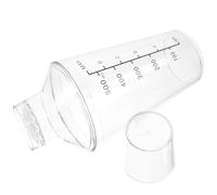 GOOHOCHY Shaker à Cocktail Transparent en PC 530ml Mesure Facile à Lire et Fonction de Secouage Manuel, pour Préparation de Boissons Maison Élégantes