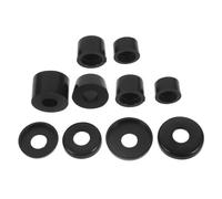 GOOHOCHY Silentblocs Amortisseurs pour Skateboard Noir Kit de Bagues D’Absorption des Chocs pour Trucks de Skate Coussinets Solide pour Longboard et Patins, Entretien et Maniabilité