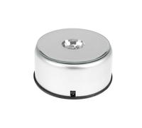 GOOHOCHY Socle Lumineux Rotatif LED 7 Couleurs pour Cristal 3d, Diamètre 80 Mm, Aluminium Argenté, Socle D'affichage pour Objets en Verre, Alimentation Usb, Présentoir Décoratif Intérieur
