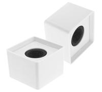 GOOHOCHY Station de Drapeau Microphone d'Interview 2 Pièces en ABS Logo Personnalisable pour Journalistes et Animateurs