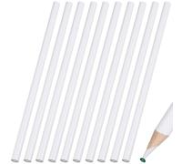 GOOHOCHY Stylo à Pointe pour Ongles Blanc en Bois 10pcs, Outil Auto-adhésif pour Pose de Strass sur Ongles Naturels et Acryliques, Usage Professionnel ou DIY Nail Art