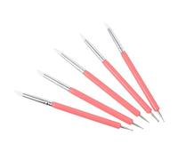 GOOHOCHY Stylo Nail Art Double Embout Silicone Résistant pour Dessin Précis Pois sur Ongles Naturels Gel UV Usage Quotidien Salon et Maison