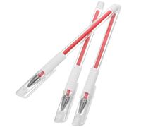 GOOHOCHY Stylos Marqueurs de Peau Lot de 3 Rouge Imperméables pour Maquillage Permanent et Microblading Pointe Fine Précision Plastique Solide Usage en Salon Sourcils