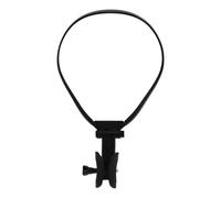 GOOHOCHY Support de Micro Tour de Cou Réglable Pince Intégrée Légère et Stable Accessoire Mains Dégagées pour Scène Magie Chant Guitare Diffusion en Direct et Animation