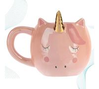 GOOHOCHY Tasse En Céramique Licorne Rose Motif Dessin Animé 350 Ml Récipient à Eau En Céramique Tasse à Thé Pour Maison Bureau Hôtel Présent Élégant