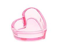 GOOHOCHY Tasse en Verre pour Manucure Forme Cœur Rose, Accessoire Nail Art Décoratif et Rangement pour DIY Manucure, Outil pour Ongles Délicat et Pratique