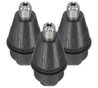 GOOHOCHY Têtes de Tondeuse à Poils de Nez Acier et Abs Remplaçables 3pcs Noir Entièrement Lavables, Accessoire pour Épilation Nez Homme et Soin Barbe pour Épilation Nez Homme et Soin