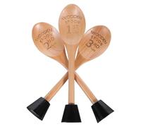 GOOHOCHY Trophées Cuisine Cuillères en Bois 18 CM Lot de 3 pour Récompenses de Concours Gastronomique, Présents de Compétition pour Chefs