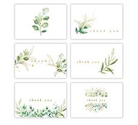 Gooji Lot de 36 cartes de remerciement dorées avec enveloppes - Cartes de remerciement pour mariage, fête prénuptiale, fête d'anniversaire, fête prénatale, notes vierges pour petite entreprise