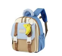 Goolecrimp Sacs À Dos Personnalisés Pour Tout-petits,Sac D'école De Dessin Animé Élégant Et Léger Aux Couleurs Bloquées,Convient Aux Filles Garçons En Maternelle Et En Sorties (Bleu)