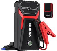 GOOLOO GE1500 Démarreur de Batterie Voiture 12V 1500A, Booster Jump Starter avec Power Bank, Pinces Intelligentes et Lampe LED, pour Véhicules Essence 6.0L et Diesel 4.0L