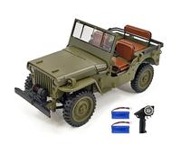 GoolRC 1:14 Voiture télécommandée, 2,4G 4x4 Voiture RC Crawler RC Truck avec Lumières LED et Effets Sonores, RC Car Convient à Tous Les Terrains (Vert)