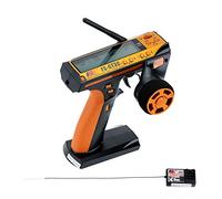 GoolRC Flysky FS-GT3C Émetteur RC 2,4 GHz 3 canaux LCD Télécommande avec récepteur FS-GR3E pour voiture et bateau télécommandé Jaune