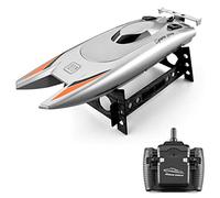 Goolsky Bateaux RC pour s et Adultes 25 km/h, Bateau de Course Haute Vitesse, 2 canaux télécommandés pour piscines et Bateaux de Course