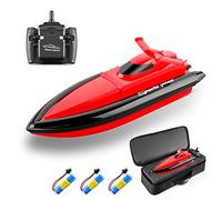 Goolsky Bateaux télécommandés 2,4 G 20 km/h RC Bateau RC Jouet Cadeau pour enfants adultes garçons filles avec sac