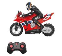 Goolsky Moto cascadeuse télécommandée Auto-équilibrée 1/6 2.4G Moto télécommandée Tournant en Place/équilibre Auto-stabilisant/Dérive à 360° 3 Batteries