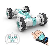 Goolsky S-012 RC Voiture Stunt, RC Stunt Car 2,4 GHz 4WD Rotation à 360° Whirligig, Capteur de Gestes RC Voiture Télécommandée avec la Main Tout Terrain Deformable Jouet Voitures Cadeau pour Enfants