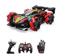 Goolsky Télécommande Spray Car Stunt 2,4 GHz avec Cool Lights Musique Side Drift Gant Geste Horloge 3 modes de commande 2 piles