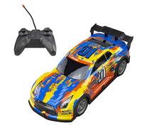 Goolsky Voiture Télécommandée Drift 1/22 RTR 4WD 27MHz, Dérive Multicolore Avec Coque en PVC, Lumière Irisée - Cadeau pour Enfant Garçon Fille Jaune