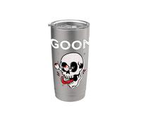 Goon Crazy Skull w/Wild Eyes Gooning Out Gobelet isotherme en acier inoxydable double paroi