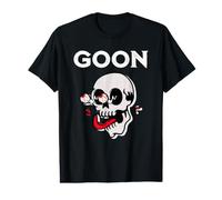 Goon Crazy Skull w/Wild Eyes Gooning Out T-Shirt Graphique avec Valeur