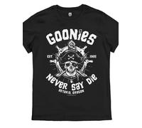 Goonies Never Say Die imprimé devant, T-shirt à manches courtes pour hommes noir