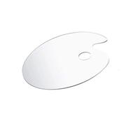 GOONSDS Acrylique Transparente - Palette de Peinture Artiste Ovale en Forme De Peinture Palette De Peinture À Huile Antiadhésive avec Trou de Pouce pour Peinture Artisanale De Bricolage,30x20cm
