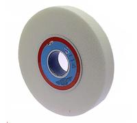 GOONSDS Meule D'établi Disque Abrasif en Corindon Blanc pour Métal OD : 150 Mm, Diamètre du Trou : 32 Mm, Épaisseur : 25 Mm 1 Pc,120 Grit