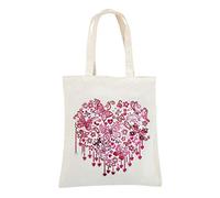 GOONSDS Tote Bag - Sac à provisions pliable en tissu de coton de peinture au diamant réutilisable avec poignée, sacs à la mode durables pour l'organisation quotidienne des achats,L