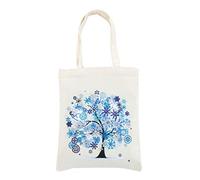 GOONSDS Tote Bag - Sac à provisions pliable en tissu de coton de peinture au diamant réutilisable avec poignée, sacs à la mode durables pour l'organisation quotidienne des achats,D