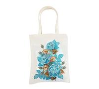 GOONSDS Tote Bag - Sac à provisions pliable en tissu de coton de peinture au diamant réutilisable avec poignée, sacs à la mode durables pour l'organisation quotidienne des achats