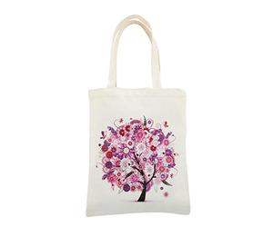 GOONSDS Tote Bag - Sac à provisions pliable en tissu de coton de peinture au diamant réutilisable avec poignée, sacs à la mode durables pour l'organisation quotidienne des achats,C
