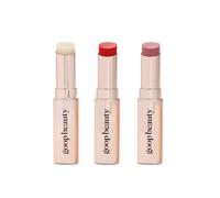 goop - Trio de baumes à lèvres Beauty Lip Balm | Baume à lèvres hydratant et hydratant pour les lèvres gercées, fendillées et sèches | Transparent, Pe