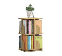 GOOPEEG Bibliothèque pour Salon Bureau Bibliothèque Rotative Créative Multicouche Étagère Simple d'angle Organisateur Maison Étagères Facile à Nettoyer(2 Tiers,Without Wheels)