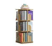 GOOPEEG Bibliothèque pour Salon Bureau Bibliothèque Rotative Créative Multicouche Étagère Simple d'angle Organisateur Maison Étagères Facile à Nettoyer(3 Tiers,Without Wheels)