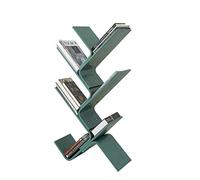 GOOPEEG Bibliothèque pour Salon Bureau Étagère À Livres en Bois Massif 6 Niveaux Étagères Minimalistes Bureau Étage Porte-revues Stockage Simple Bibliothèque Créative Facile à Nettoyer(Dark Green)