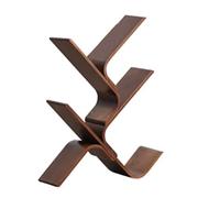 GOOPEEG Bibliothèque pour Salon Bureau Étagère en Forme d'arbre Bibliothèque Bois De Bouleau Économisant l'espace Étagères pour Le Salon Livre Bureau À Domicile Facile à Nettoyer(Walnut,4 Grid)