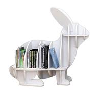 GOOPEEG Bibliothèque pour Salon Bureau Étagère en Forme De Lapin Creative Home Étagères Chambre Bibliothèque Multifonctionnel Animal Landing Facile à Nettoyer(White,73 * 38 * 66cm)