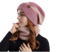 GOOPEEG Bonnet d'hiver Hiver Slouch Bonnet d'hiver Chapeaux avec Bord Épais Polaire Tricot Chapeau Visière Crâne Casquette De Ski Montre Ample Unisexe Hiver Chaud(A)