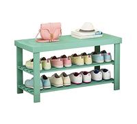 GOOPEEG Etagere Chaussure,Multifonction Banc de Rack Chaussure Bambou 2 Tier, Organisateur Stockage Chaussures, étagère for entrée, Placard, Couloir, Salle Bain, Salon Banc de Rangement