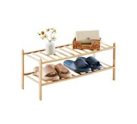 GOOPEEG Etagere Chaussure,Multifonction Étagère À Chaussures for Placard, Entrée, Organisateur De Empilable for Petit Espace Banc de Rangement(White)