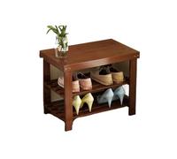 GOOPEEG Etagere Chaussure,Multifonction Multifunctional Simple Shoe Rack Bamboo Shoe Rack Bench with Seat for Home Banc de Rangement(50x45x27cm)