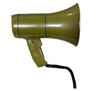 GOOPEEG MéGaphone Bullhorn Speaker Haut-Parleur 35 W avec amplificateur de Son réglable Megaphone Bullhorn(Grün)