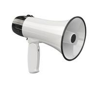 GOOPEEG MéGaphone Bullhorn Speaker Haut-Parleur Portatif avec Amplificateur De Son Et Sirène d'urgence Réglable Megaphone Bullhorn(White)
