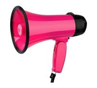 GOOPEEG MéGaphone Bullhorn Speaker Mégaphone à Main 25w, Grand Enregistrement, sirène intégrée, activités de Plein air, Haut-Parleur, Arbitre, Bullhorn Megaphone Bullhorn(Rose Red)