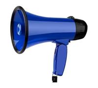 GOOPEEG MéGaphone Bullhorn Speaker Mégaphone à Main 25w, Grand Enregistrement, sirène intégrée, activités de Plein air, Haut-Parleur, Arbitre, Bullhorn Megaphone Bullhorn(Blue)