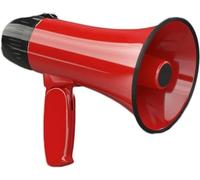 GOOPEEG MéGaphone Bullhorn Speaker Mégaphone À Main, Enregistrement De 240 Secondes, Haut-Parleur ABS Pliable, Sirène Intégrée, Activités Plein Air, Bullhorn Megaphone Bullhorn(Rot)