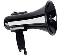 GOOPEEG MéGaphone Bullhorn Speaker Mégaphone Portable avec Haut-Parleur Sirène, Couleur Noire, À Voix Claire Megaphone Bullhorn
