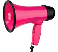 GOOPEEG MéGaphone Bullhorn Speaker Mégaphone Portable avec Sirène Intégrée, Haut-Parleur Bullhorn Haute Puissance, Enregistrement Megaphone Bullhorn