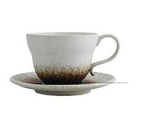 GOOPEEG Petites Tasses Tasses Tasse À Café en Céramique Brute Faite La Main Thé Simple Après-midi Art Créatif Couple Paire Service a Cafe(B)